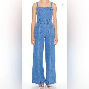 Denim Wide-Leg Jumpsuit